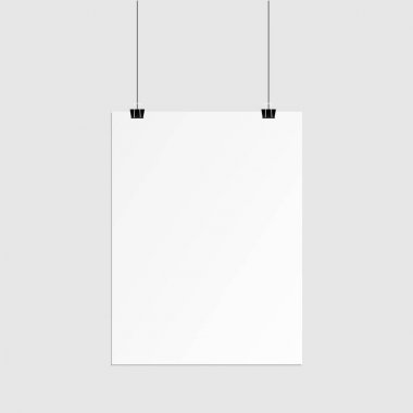 Kağıt poster duvar posteri asılı. 