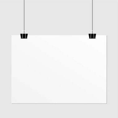 Kağıt poster duvar posteri asılı.