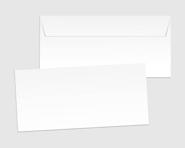 Boş kağıt zarflar tasarımınız için. Vektör zarf şablonu.