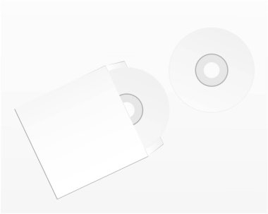 Boş CD beyaz arka plan üzerinde izole.