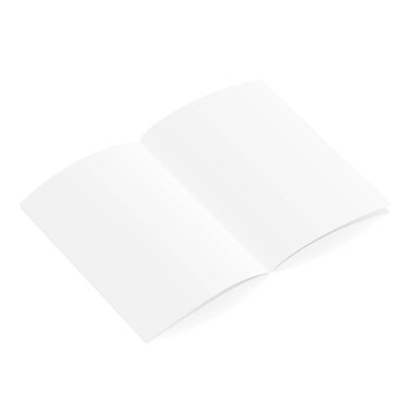 vektör boş dergi beyaz zemin üzerine yayılmış. 