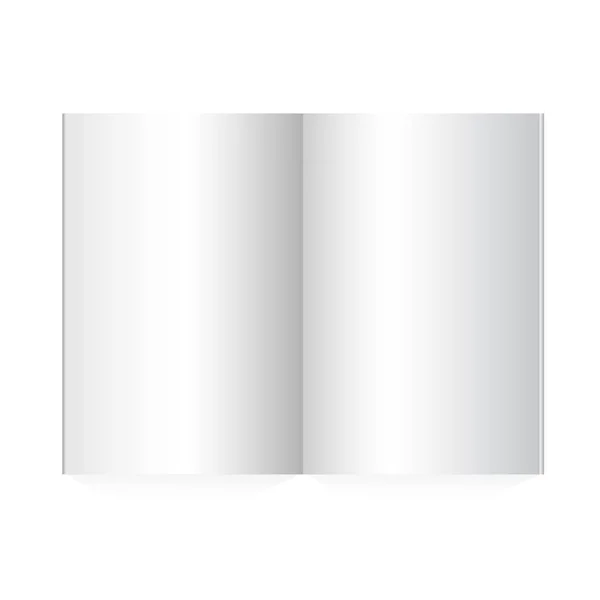 Vector blank magazine spread on white background. — Stock Vector