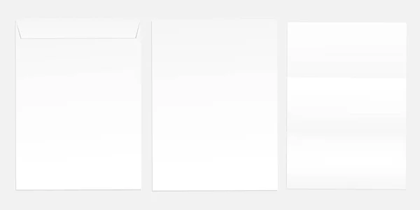 Leere Papierumschläge für Ihr Design. Vorlage für Vektorumschläge. — Stockvektor
