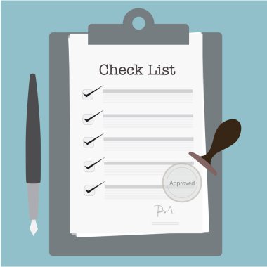 Kontrol listesi onaylama.