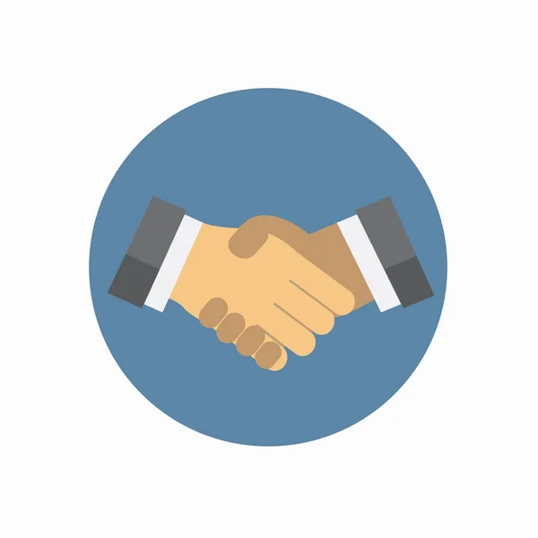 Overeenkomst Business Vector- en Handshake. — Stockvector