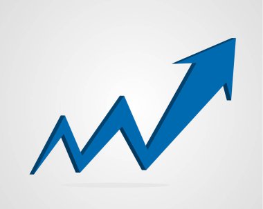 3D ok iş grafik illüstrasyon vektör.