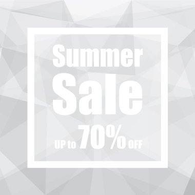 Yaz satış kadar çokgen arka plan stili ile % 70 kapalı. Tasarım Dükkanı ve satış afiş için.