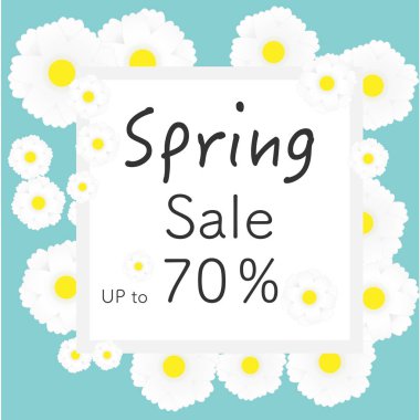 Parlak bahar afiş tasarım. 