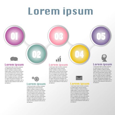 Soyut bilgi grafikleri sayı şablonu.