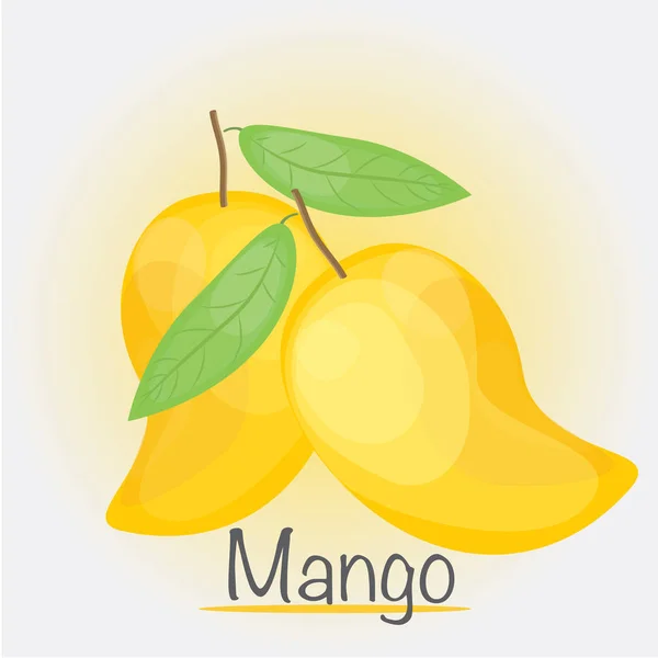 黄色のマンゴー フルーツ. — ストックベクタ