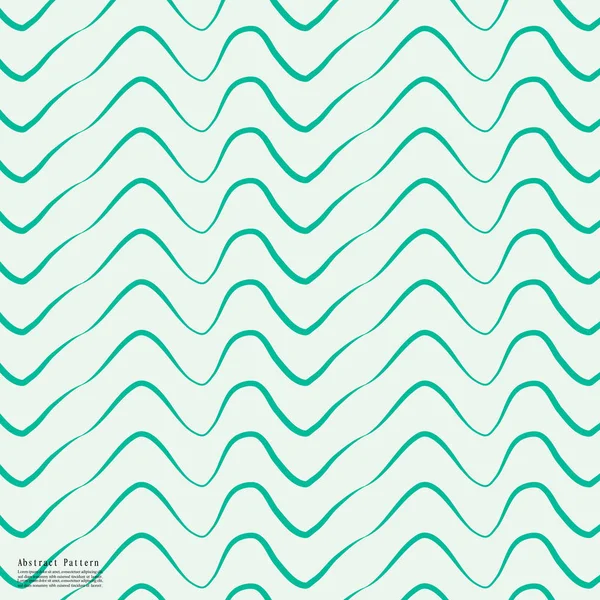 Hand Drawn With Wave Pattern. — Stock Vector