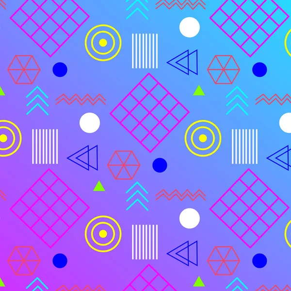 Geometrik düz Memphis desen. 