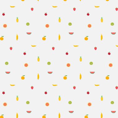 Meyve desenli arka plan. Çizilmiş vektör çizim el.