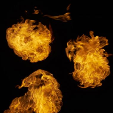 Farklı yangın alevleri seti