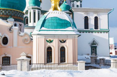 Kış Istra Rusya'da yeni Kudüs Manastırı