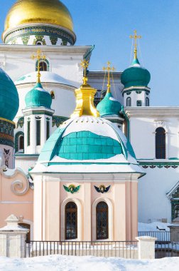 Kış Istra Rusya'da yeni Kudüs Manastırı