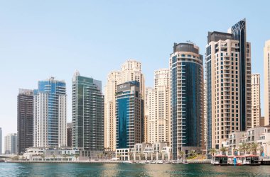 Dubai, Birleşik Arap Emirlikleri - Mayıs 5,2017: 5 Mayıs 2017, Dubai, Birleşik Arap Emirlikleri Dubai Marina Modern binalar.