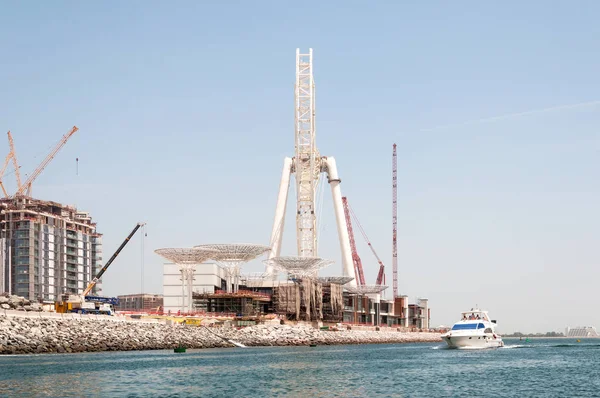 Construction of Dubai Eye, the worlds largest in Dubai, UAE