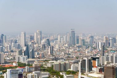 Panoramik gözlem güverte, binalar, gökdelenler Bangkok. Bangkok, Tayland