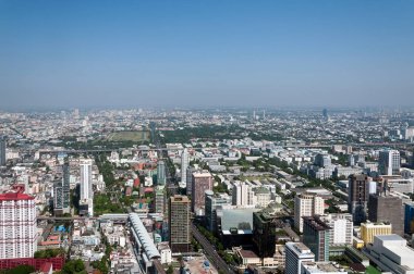 Panoramik gözlem güverte, binalar, gökdelenler Bangkok. Bangkok, Tayland