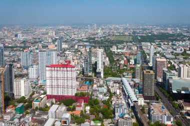 Panoramik gözlem güverte, binalar, gökdelenler Bangkok. Bangkok, Tayland