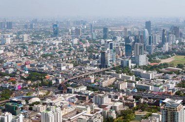 Panoramik gözlem güverte, binalar, gökdelenler Bangkok. Bangkok, Tayland