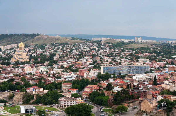 Vacker panoramautsikt över Tbilisi, Georgien — Stockfoto