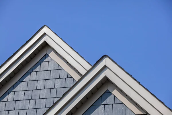 Close up van een fancy dak van een huis Stockfoto