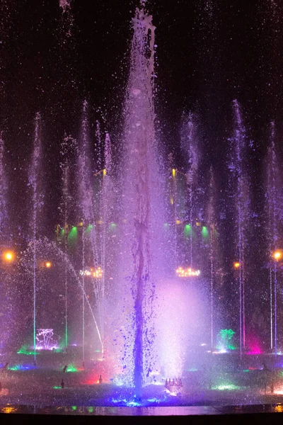 Fountain in center of Chelyabinsk Russia — Stock Photo, Image