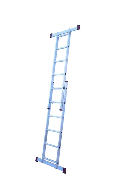Metalen stap-ladder geïsoleerd — Stockfoto