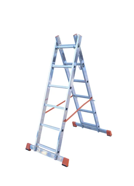 Aluminum metal step-ladder — Stock Photo, Image