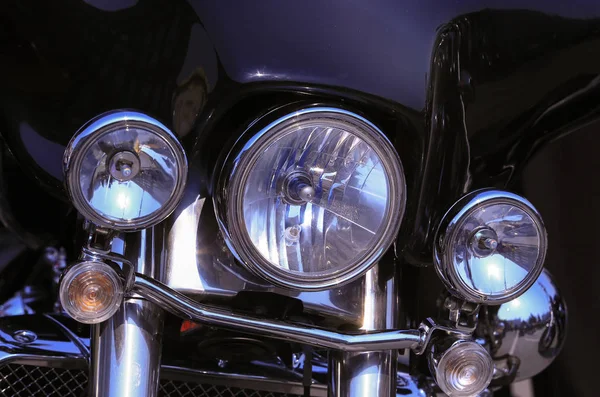 Koplamp close-up van motorfiets — Stockfoto