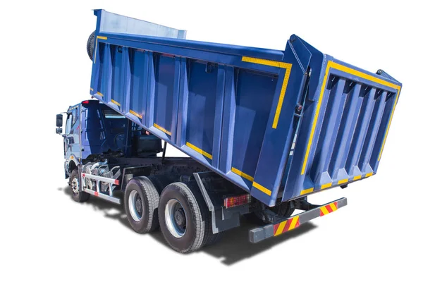 Big blue dump truck isolated — Stock Photo, Image