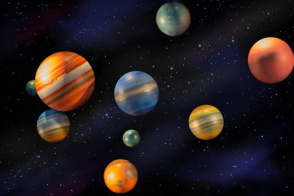 Planets in space universe — Stock Photo, Image