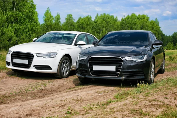 Dos coches en la naturaleza —  Fotos de Stock