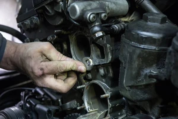 Reparação do motor do carro — Fotografia de Stock