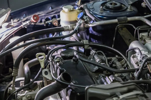 Motor carro reparação closeup — Fotografia de Stock