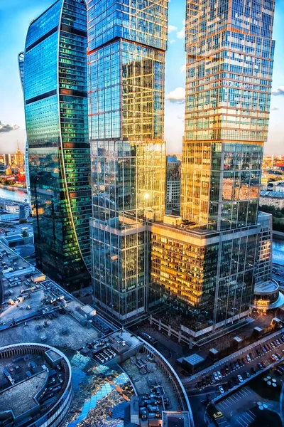 High rise buildings of Moscow business center — Stock Photo, Image