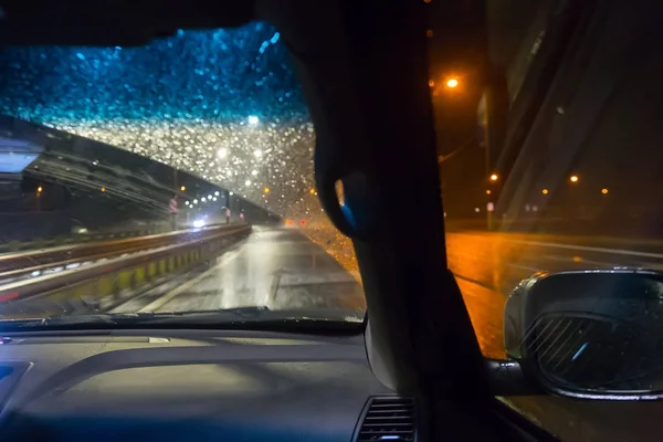 Vista desde un coche de conducción — Foto de Stock