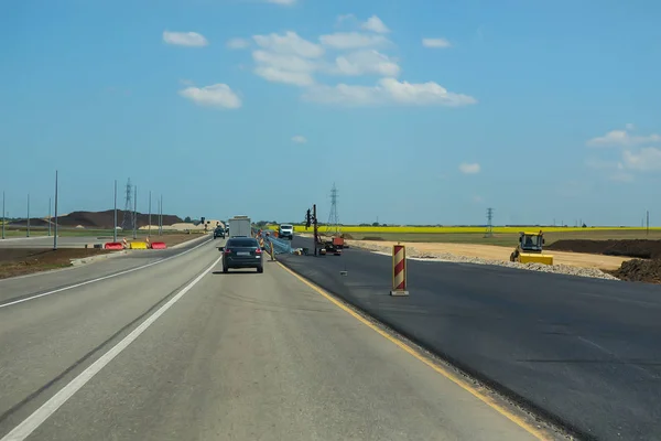 Construcción de autopistas suburbanas — Foto de Stock