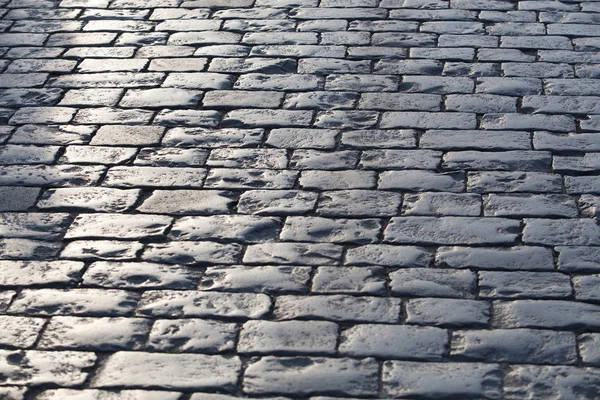 Eski taş granit kaldırım.