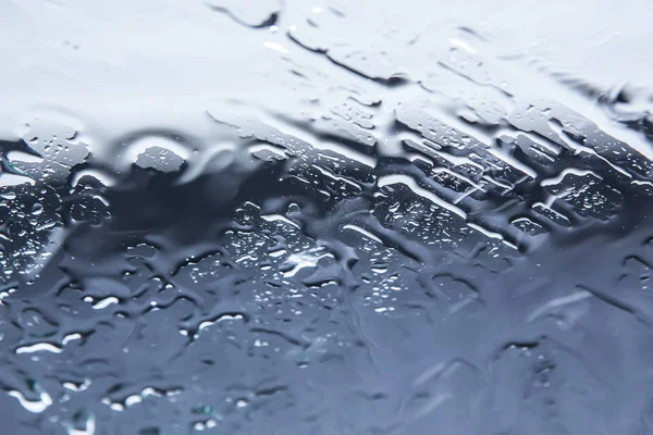 Vidro em gotas de chuva. Close-up . — Fotografia de Stock