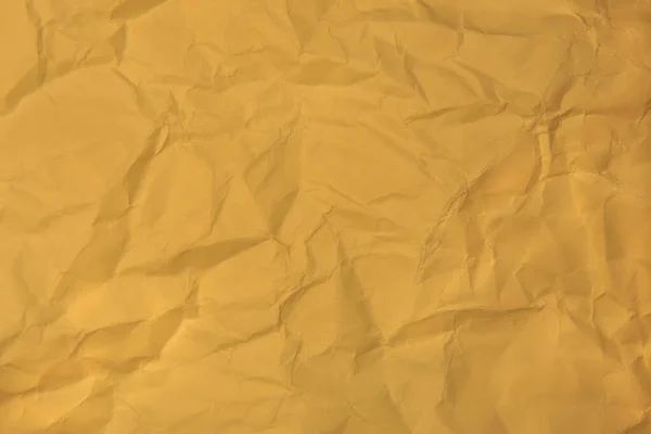 Zerknülltes Gelbes Papier Hintergrund Nahaufnahme — Stockfoto