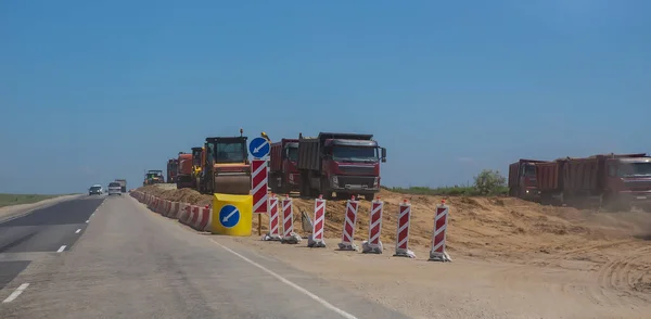 Construção Uma Nova Estrada Suburbana — Fotografia de Stock