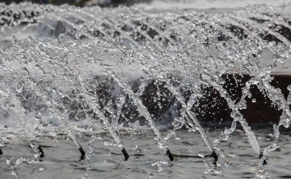 Waterstralen Van Fontein Detail Close — Stockfoto