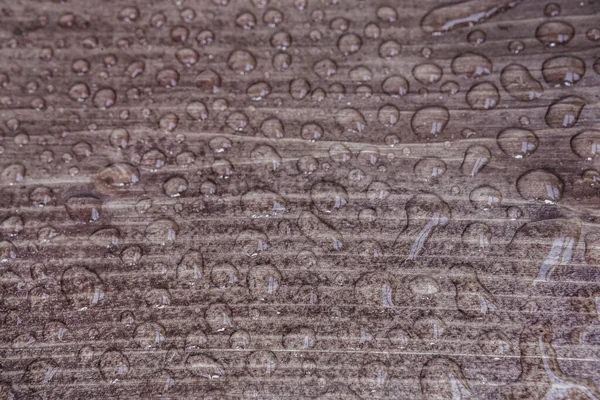 Water Drops Wooden Board Closeup — Stock Photo, Image