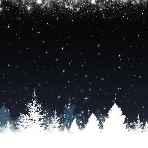 Vinter snö skog — Stockfoto