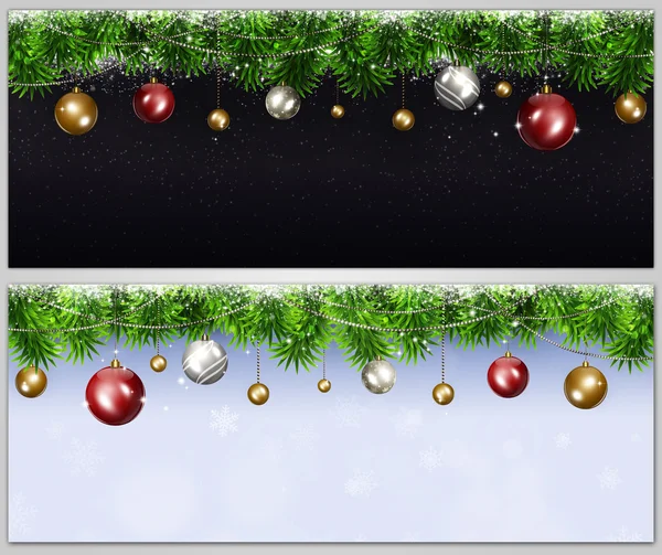 Bandeiras de férias de Natal — Fotografia de Stock