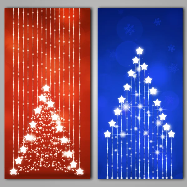 Bannières abstraites d'arbre de Noël — Photo