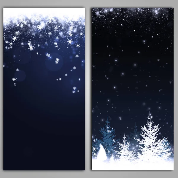 Dark Winter Banners — Stock Photo, Image
